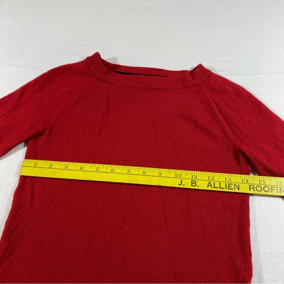 Banana Republic Merino Wool Sweater Pullover Red Wool Sweater Long Sleeve top - Picture 4 of 8